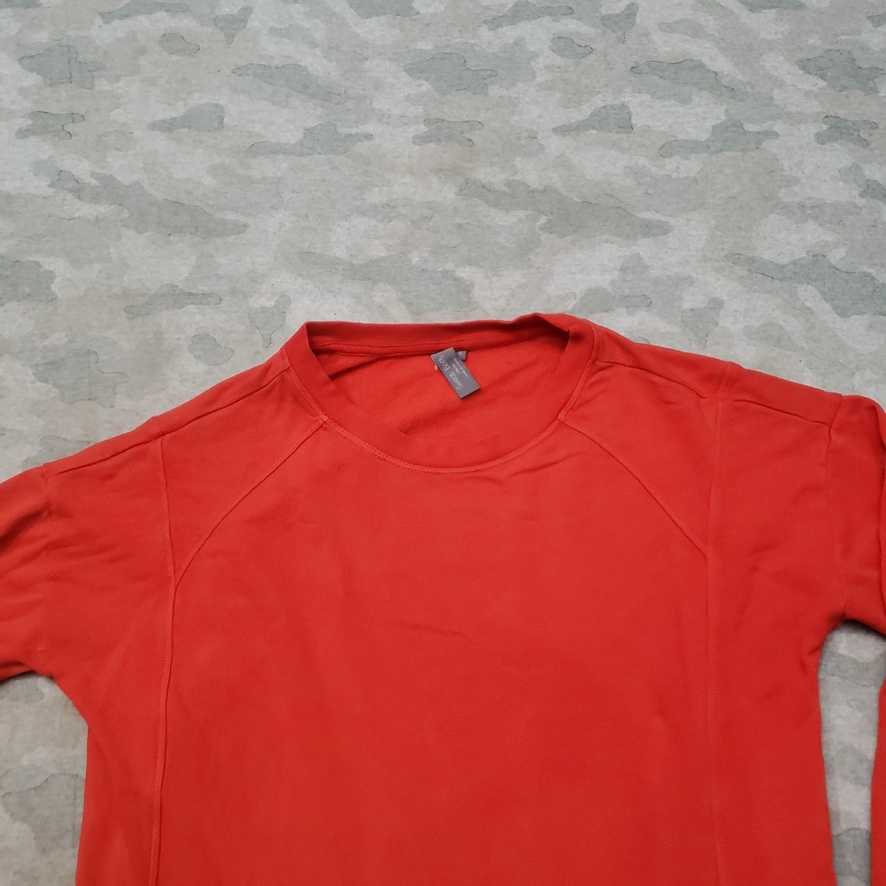 Sweaty Betty Sweatshirt Womens Small Orange Pullover Fleece Gym Fitness - Picture 3 of 10